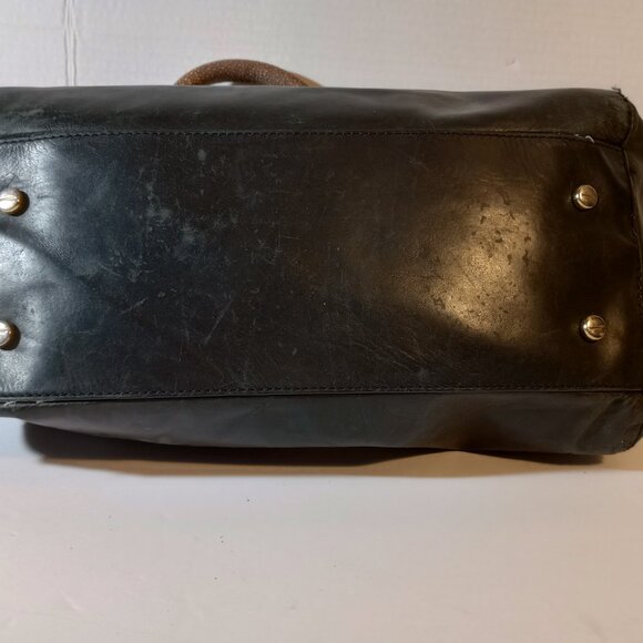 RARE Henri Bendel New York Vintage Leather Hand Bag w/ Compact - Picture 6 of 16